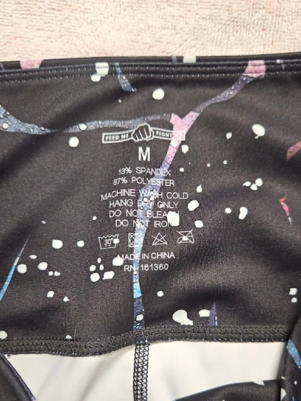 Feed Me Fight Me Black Galaxy Splash Leggings